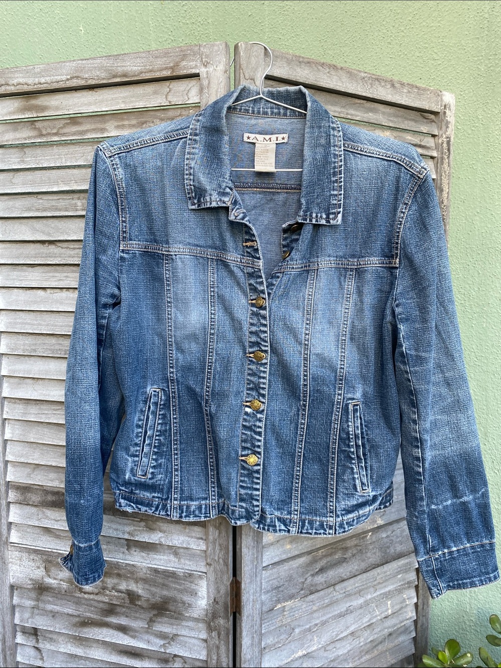 Ami Faded Blue Denim Jacket